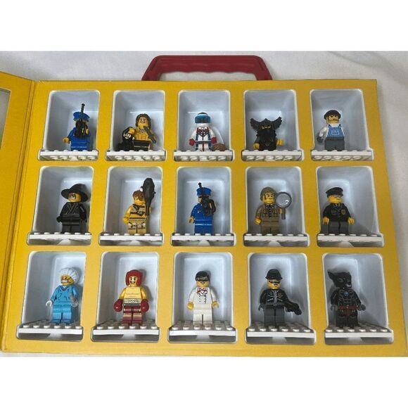 Various Lego Minifigures 2010-2015 Series in Display Case Boxer Cave Man Woman - Picture 1 of 8